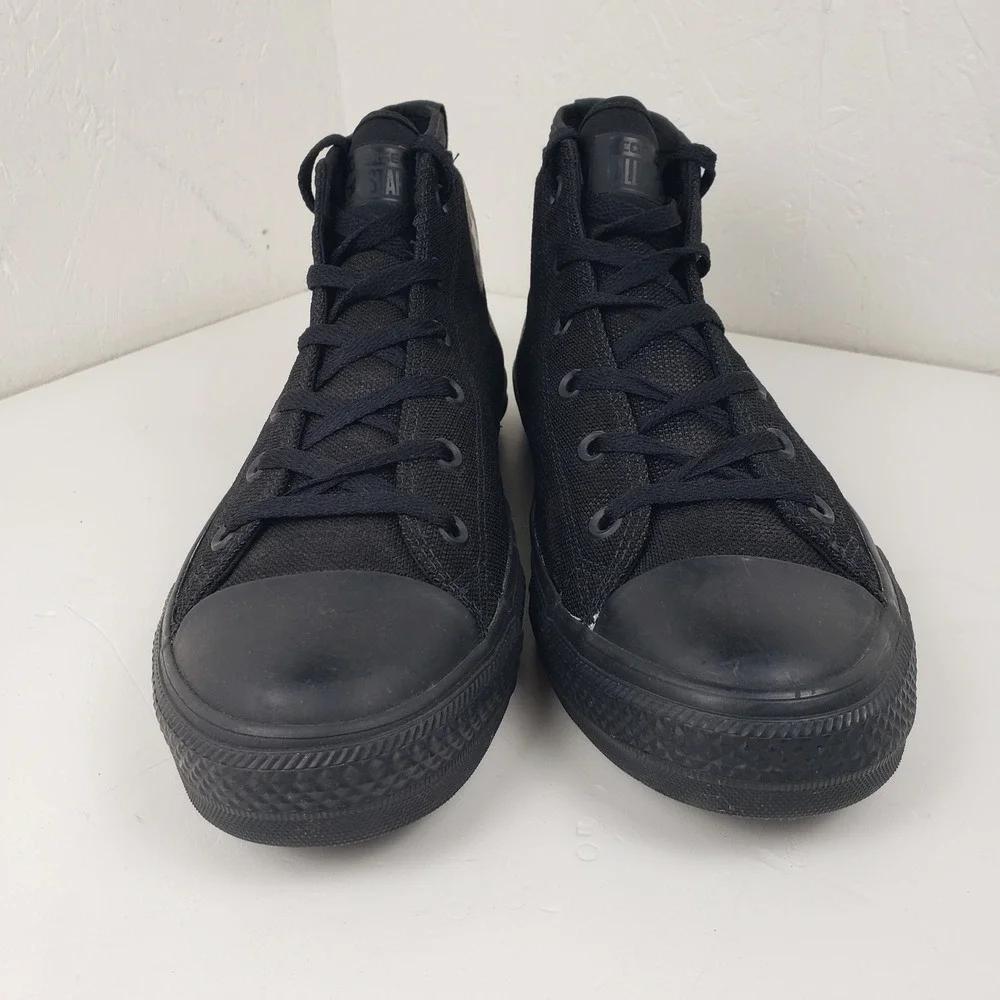 Converse Triple Black Men's 12 Chuck Taylor All Star Syde Street Mid Sneakers - Picture 5 of 10
